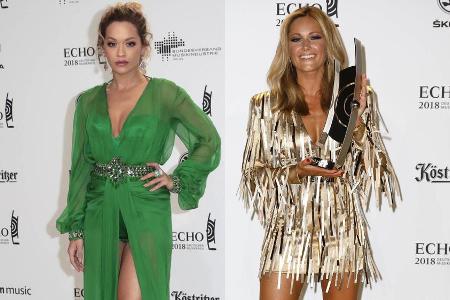 Rita Ora (l.) und Helene Fischer beim Echo 2018