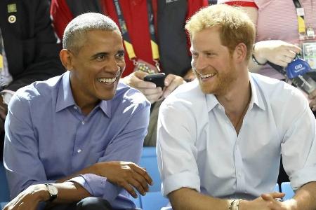 Barack Obama und Prinz Harry bei den 