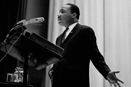 Martin Luther King bei einer Rede im Jahr 1960