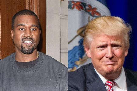 Kanye West (l.) liebt Donald Trump