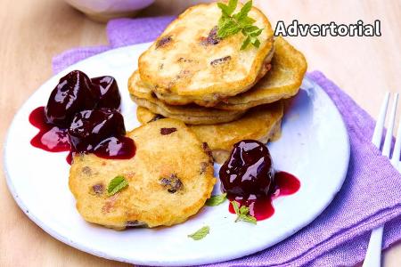 Leckeres Frühstück: Apfel-Pflaumen-Pancakes