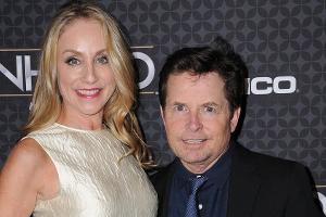 Michael J. Fox mit seiner Frau Tracy Pollan bei einer Veranstaltung
