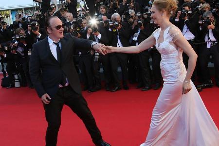 Quentin Tarantino und Uma Thurman 2014 in Cannes