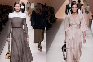 Hadid im Doppelpack bei Karl Lagerfelds Fendi-Show