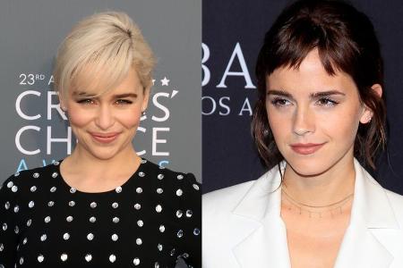 Emilia Clarke (l.) und Emma Watson sind nur zwei der zahlreichen Frauen, die den offenen Brief unterschrieben haben