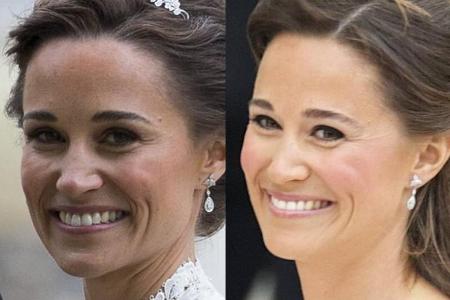 Pippa Middleton bei ihrer eigenen Hochzeit 2017 (l.) und bei der ihrer Schwester 2011