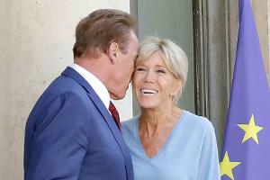 Arnold Schwarzenegger: Auf Tuchfühlung mit Frankreichs First Lady
