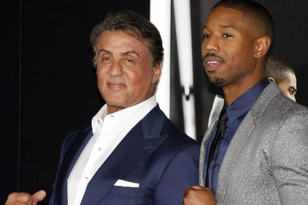 Sylvester Stallone (l.) und Michael B. Jordan auf der Premiere von 