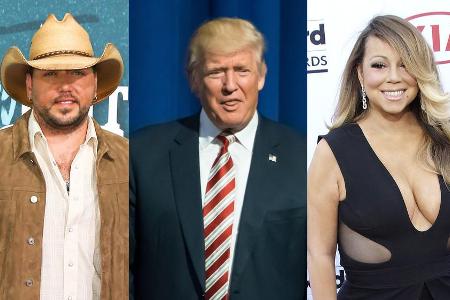 Meldeten sich nach dem Anschlag zu Wort: Jason Aldean, Donald Trump und Mariah Carey