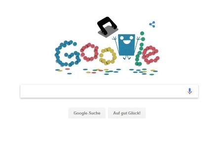 Ein buntes Google Doodle für den Locher