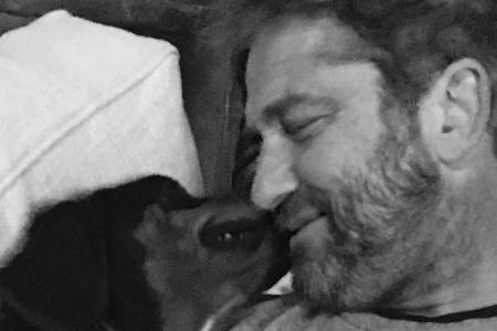 Gerard Butler und sein Hund