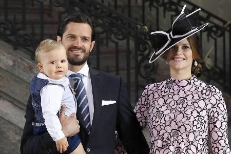 Prinzessin Sofia mit Ehemann Prinz Carl Philip und Sohn Alexander