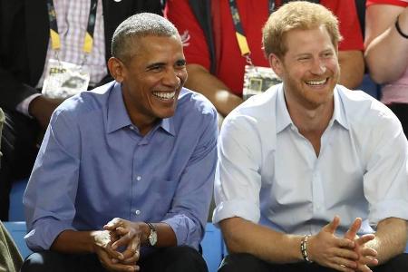 Der ehemalige US-Präsident Barack Obama und Prinz Harry bei den Invitus Games in Kanada