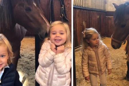 Zwei kleine Royals und ein Pferd: Diese Bilder-Collage postete Madeleine von Schweden