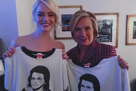 Emma Stone und Hillary Clinton trafen sich backstage bei 