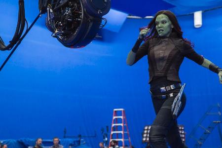 Zoe Saldana alias Gamora bei den Dreharbeiten zu Zoe Saldana alias Gamora bei den Dreharbeiten zu