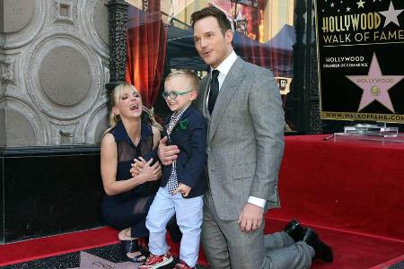 Chris Pratt mit seiner Frau Anna Faris und dem Sohnemann Jack