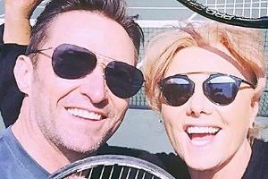Zwei Asse auf dem Court: Hugh Jackman und seine Ehefrau Deborra-Lee Furness