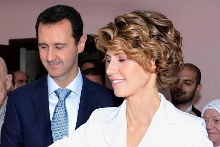 Asma al-Assad mit ihrem Mann Baschar