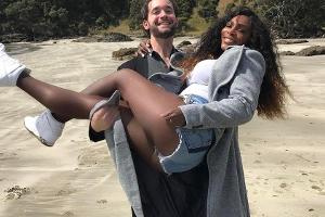 Serena Williams hat ihren Babybauch bisher ganz gut versteckt