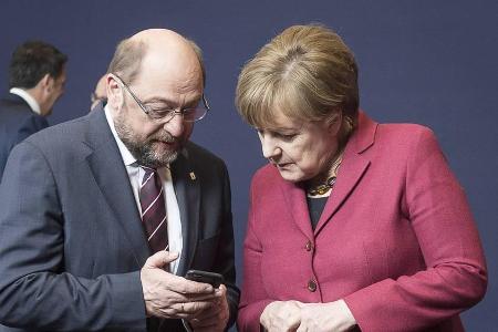 Martin Schulz und Angela Merkel kämpfen um die Kanzlerschaft