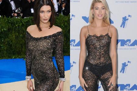 Hat sich Hailey Baldwin (r.) von Bella Hadid inspirieren lassen?