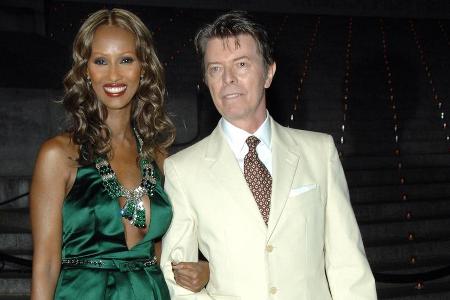 Iman und David Bowie auf einem Event in New York im April 2007