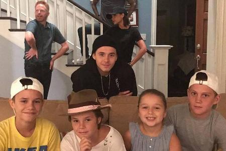 Familie Beckham hat Spaß am Set von Familie Beckham hat Spaß am Set von