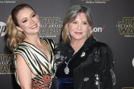 Billie Lourd (li.) und ihre Mutter Carrie Fisher bei der Welt-Prämiere von Billie Lourd (li.) und ihre Mutter Carrie Fisher bei der Welt-Prämiere von