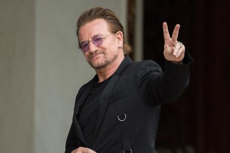 Bono auf politischer Mission: Kurz vor seinem Besuch bei Frankreichs Präsidenten Emmanuel Macron im Sommer 2017