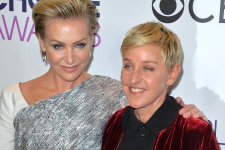 Ellen DeGeneres und Portia de Rossi bei einem Auftritt in Los Angeles