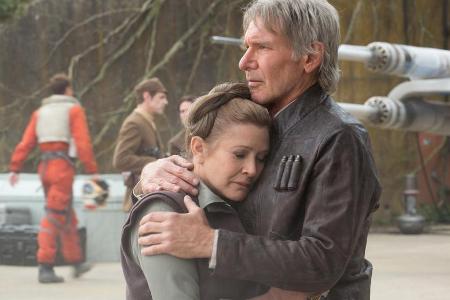 Harrison Ford als Han Solo an der Seite der verstorbenen Carrie Fisher (Prinzessin Leia)