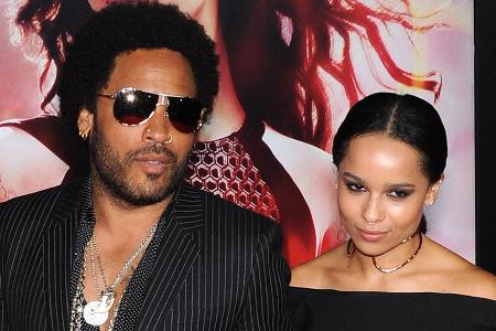 Zoë mit ihrem Vater Lenny Kravitz im Jahr 2013