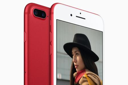 Das iPhone 7 Product Red präsentiert sich im schicken Rot