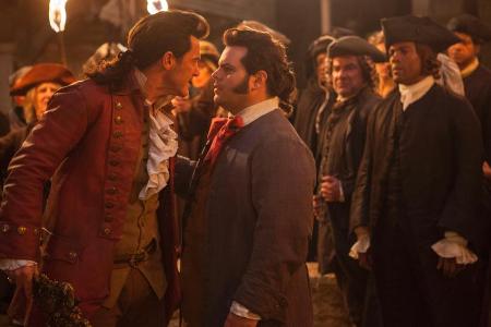 Gaston (Luke Evans, l.) und Le Fou (Josh Gad)