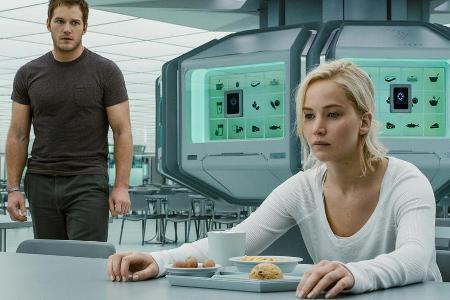 Aurora (Jennifer Lawrence) und Jim (Chris Pratt) in 