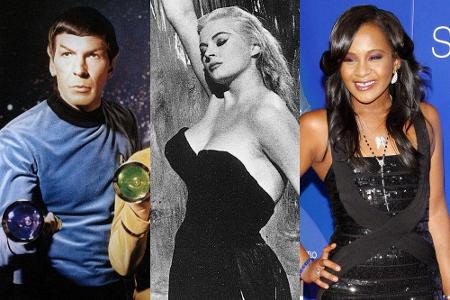 Im Todesjahr vereint: Leonard Nimoy, Anita Ekberg, Bobbi Kristina Brown (v.l.n.r.) und viele Dichter, Denker sowie Soul-Lege... Im Todesjahr vereint: Leonard Nimoy, Anita Ekberg, Bobbi Kristina Brown (v.l.n.r.) und viele Dichter, Denker sowie Soul-Lege...