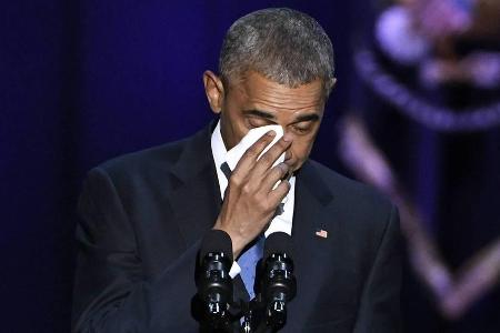 Der scheidende US-Präsident Barack Obama bei seiner letzten Rede