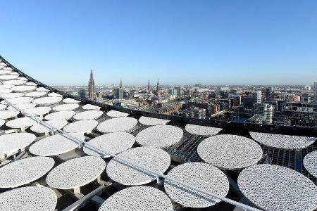 So sieht das Dach der Elbphilharmonie aus
