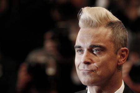 Desinfektionsmittel hat Robbie Williams offenbar immer dabei Desinfektionsmittel hat Robbie Williams offenbar immer dabei