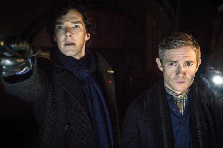 Sherlock Holmes (Benedict Cumberbatch, li.) und sein Assistent und Freund John Watson (Martin Freeman) Sherlock Holmes (Benedict Cumberbatch, li.) und sein Assistent und Freund John Watson (Martin Freeman)
