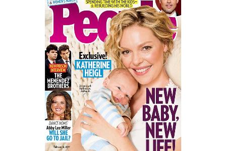 Katherine Heigl mit ihrem Sohn auf dem Cover des 