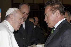 Arnold Schwarzenegger trifft den Papst: "Ich bin ein großer Fan"