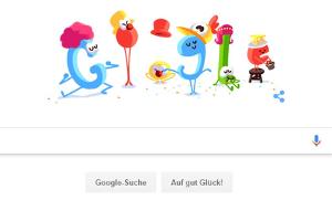 Das Google Doodle feiert Karnevalsauftakt