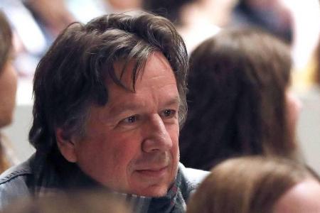 Jörg Kachelmann beim Vortrag von Alice Schwarzer