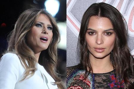 Model Emily Ratajkowski (r.) sprang für US-First-Lady Melania Trump in die Bresche Model Emily Ratajkowski (r.) sprang für US-First-Lady Melania Trump in die Bresche