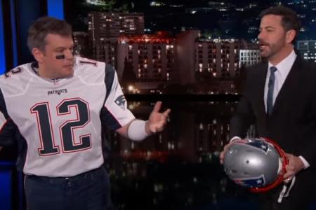 Matt Damon als Tom Brady bei Jimmy Kimmel Matt Damon als Tom Brady bei Jimmy Kimmel