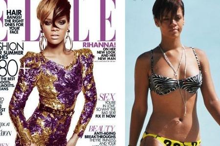 Da hat der Grafiker links bei den Kurven von Rihanna den Lösch-Pinsel angesetzt.