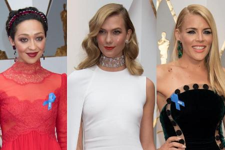 Ruth Negga, Karlie Kloss und Busy Philipps (v.l.n.r.) setzten bei den Oscars ein Zeichen