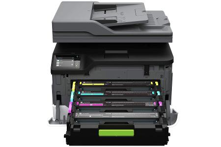 Die Tonerkassetten des Lexmark MC3426adw sind von vorne zugänglich.